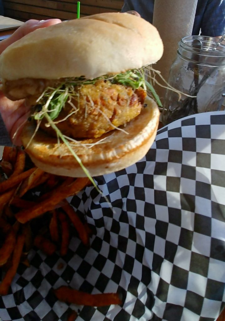 Farm Burger: The Vegan Burger's colossal patty.